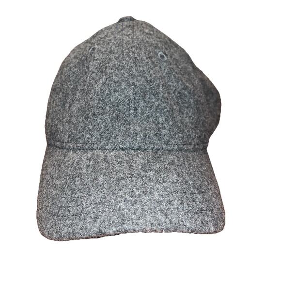 EUC Madewell Wool Blend Baseball Cap Leather Strap Charcoal Gray - Picture 1 of 4